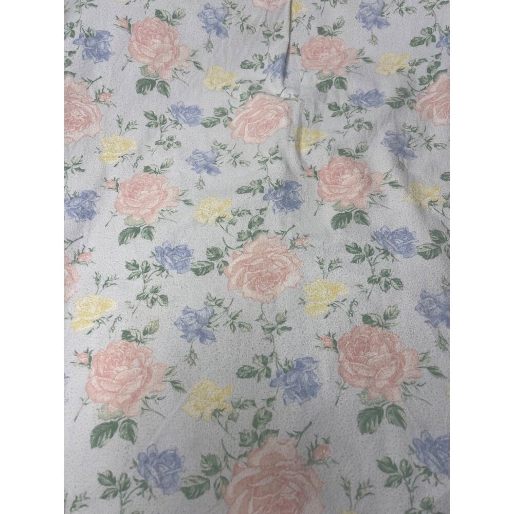 Vintage Lanz of Salzburg Long Sleeve Cotton Flannel Nightgown S Pastel Floral - Picture 7 of 10